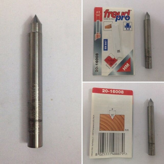 FRESA FREUD PRO HM 20-16008 PER INTAGLI A "V" PER  FRESATRICE LEGNO Made in Ital