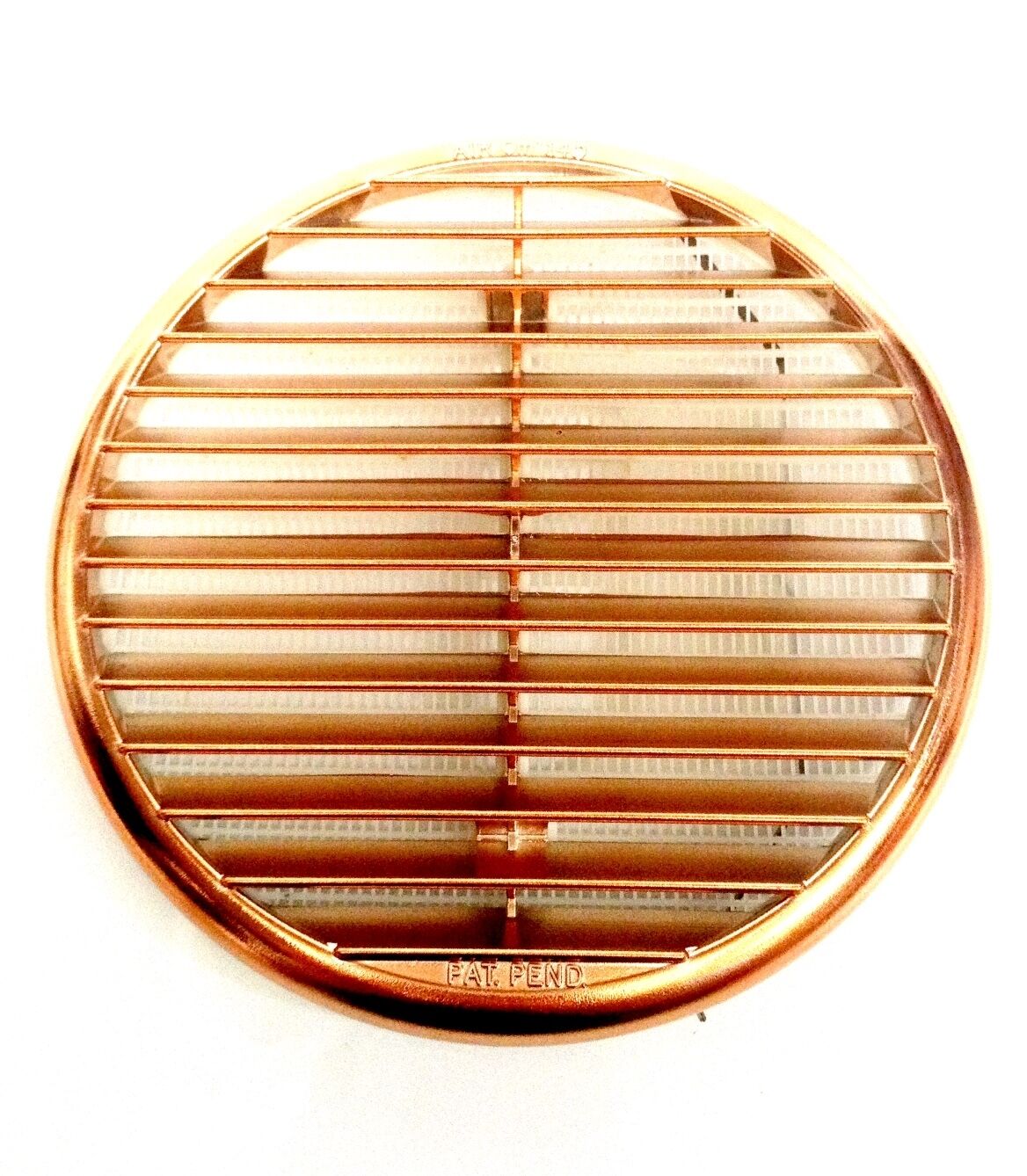 GRIGLIA AERAZIONE VENTILAZIONE IN PLASTICA RAMATO D.mm.180 SOVRAPPOSTA C/MOLLE