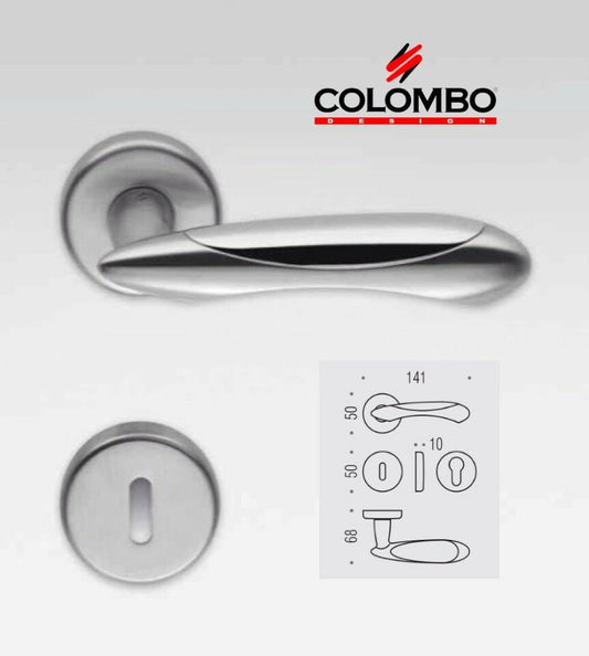 MANIGLIA PER PORTA COLOMBO DESIGN TALITA LC21R CROMO LUCIDO/CROMAT Luca Colombo