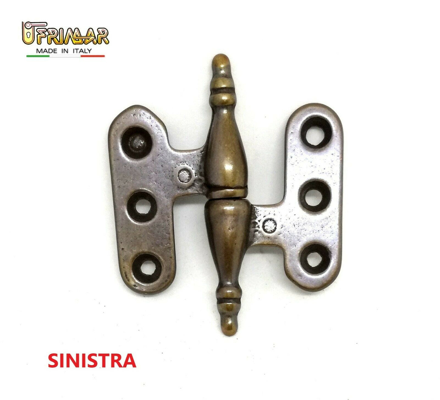 CERNIERA PER MOBILI ANTICHI BAROCCO PIANA BRONZO mm.54x43 H.63 Dx/Sx SFILABILE