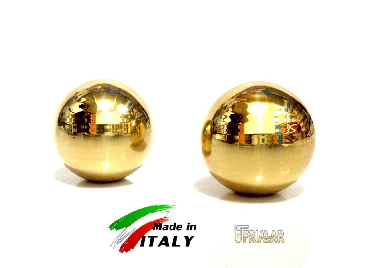 POMELLI POMOLI PER CASSETTI ANTE SFERA D.mm.35 OTTONE LUCIDO Filettato 4MA