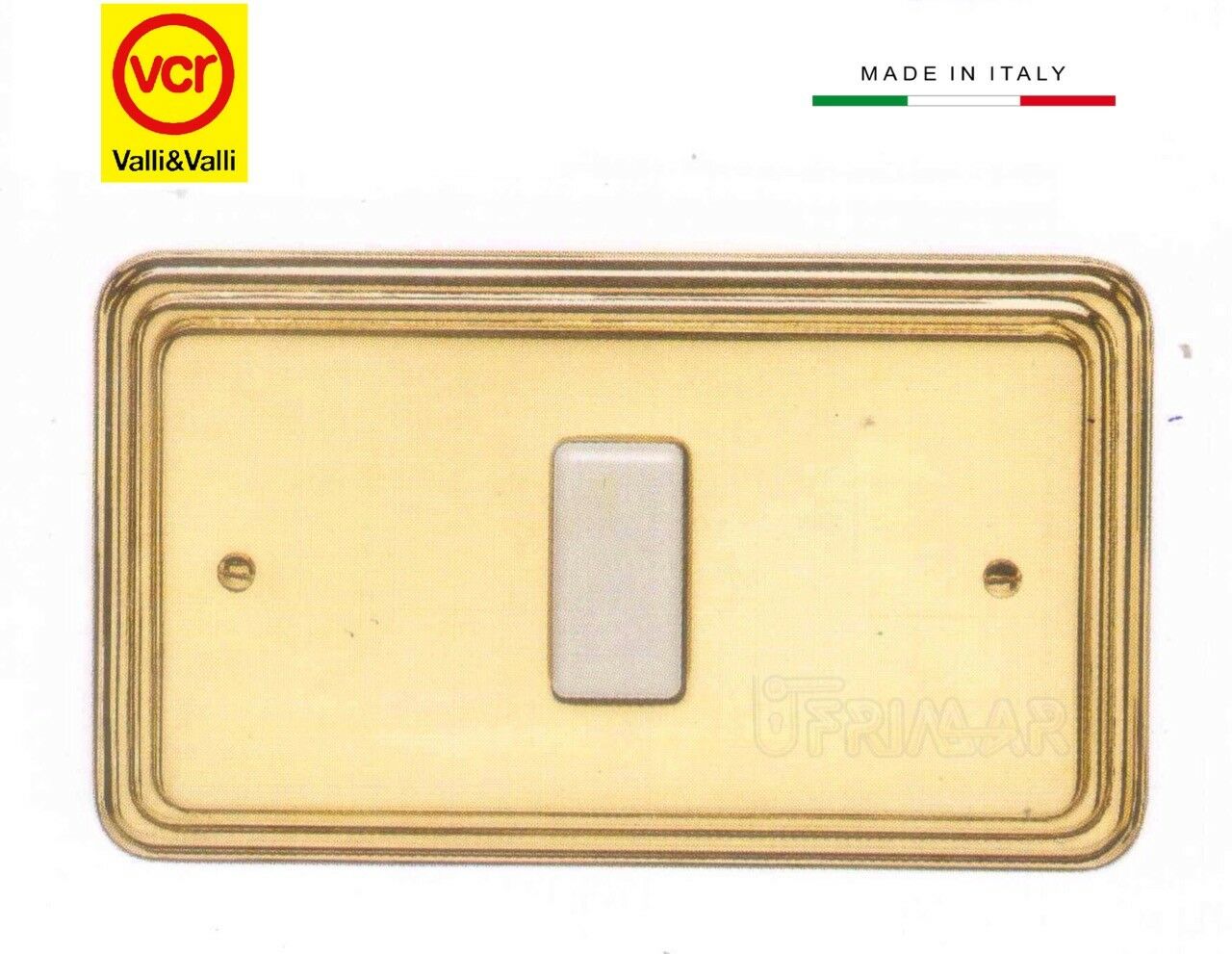 Coprinterruttore Valli e Valli F146 Ottone Lucido 4 Fori Valli & Colombo Magic