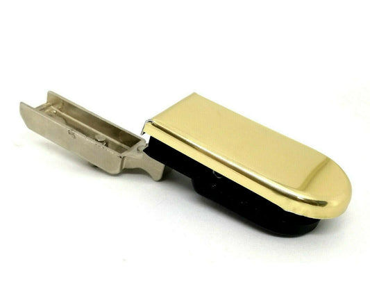 CERNIERA PER VETRO A SORMONTO BATTUTA ESTERNA FORO 20x47 ORO PER ANTA VETRO TM