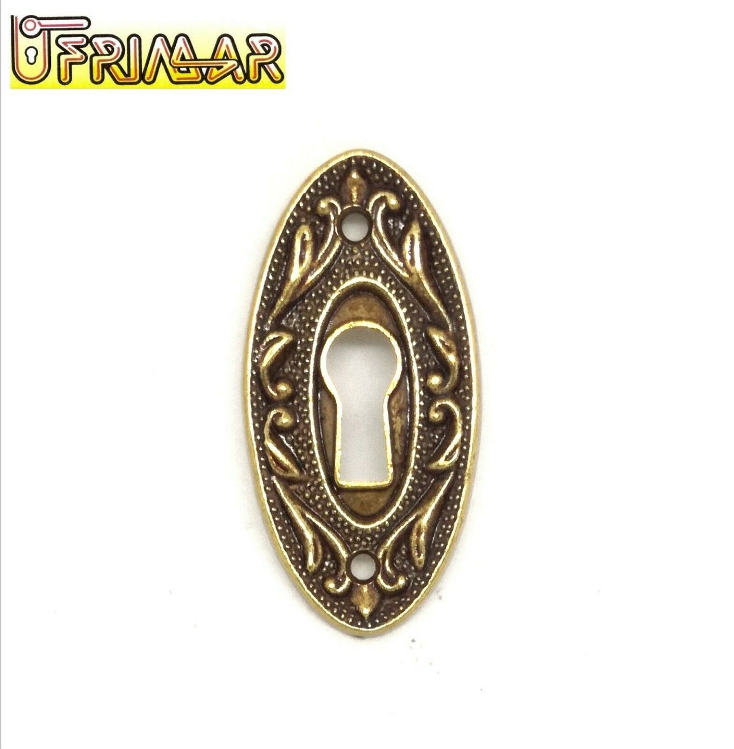 BOCCHETTA CHIAVE PER MOBILI STILE ANTICO mm.45x23 ORO FRANCESE ditta GIUSTI