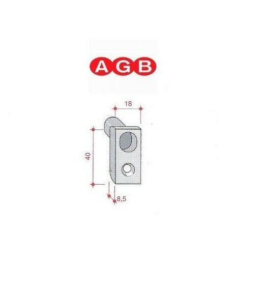 INCONTRO POZZETTO PER ANTA SINGOLA SICURTOP AGB 1686401 mm.18x40