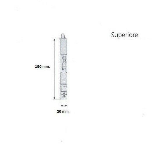 CATENACCIO SUPERIORE AGB A200362202 53501801 PER INFISSI IN PVC ANTA RIBALTA