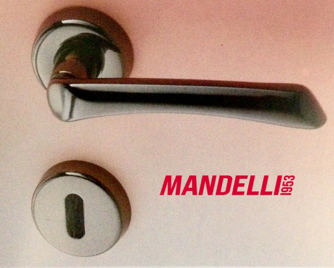 MANIGLIA PER PORTA MANDELLI serie S20 art.S21 BLACK + 24K Made in Italy