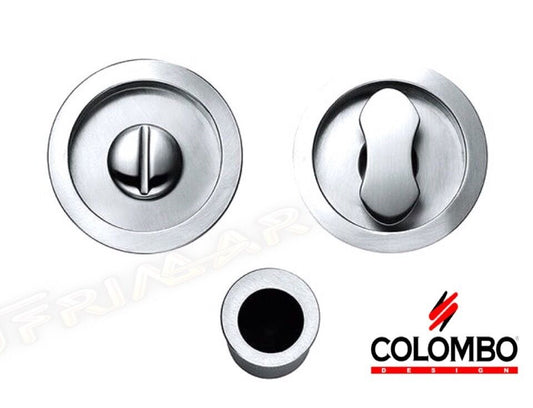 MANIGLIA INCASSO + SERRATURA PORTE SCORREVOLI COLOMBO OPEN ID211 LK  CROMO SAT.