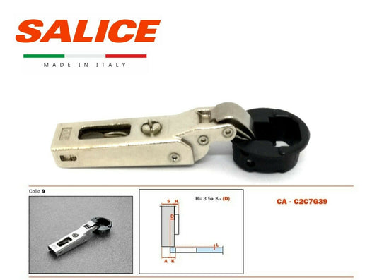 CERNIERA PER VETRO SALICE C2C7G39 FORO D.26 MEZZA BATTUTA COPERTURE VARI COLORI