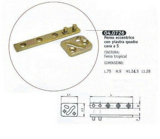 CERNIERE PER MOBILI ANTICHI ANTEA gambo D.9 H.100 BRONZO ANTICO ANSELM –  Ferramenta Frisardi