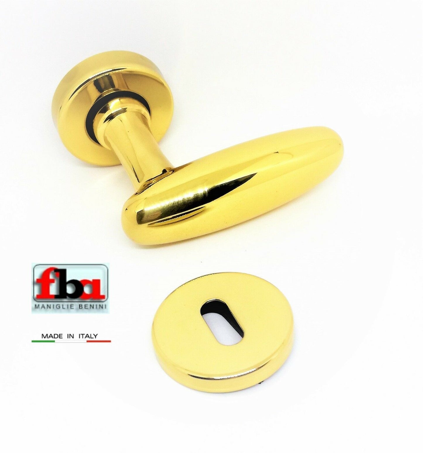 Maniglia per porta ridotta FBA ROMINA 1690 Ottone Lucido coppia maniglia porta