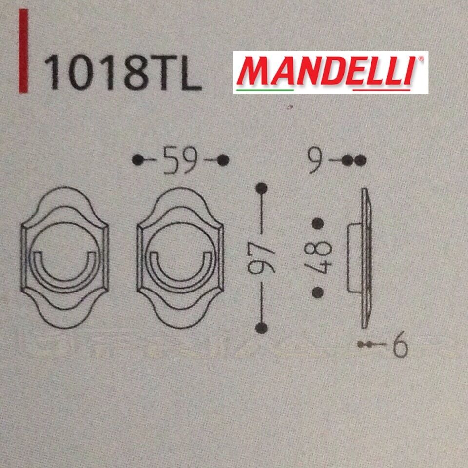 KIT MANIGLIE INCASSO PER PORTE SCORREVOLI A LIBRO MANDELLI CLIP 1018TL OTTONE