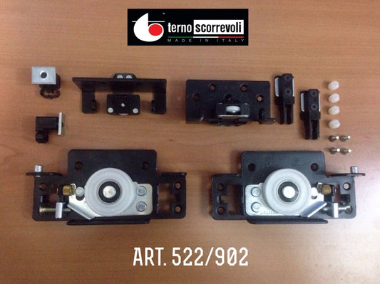 GUARNITURA COMPLETA 522/902 TERNO PER ANTA SCORREVOLE INTERNA A POSIZIONE REG.
