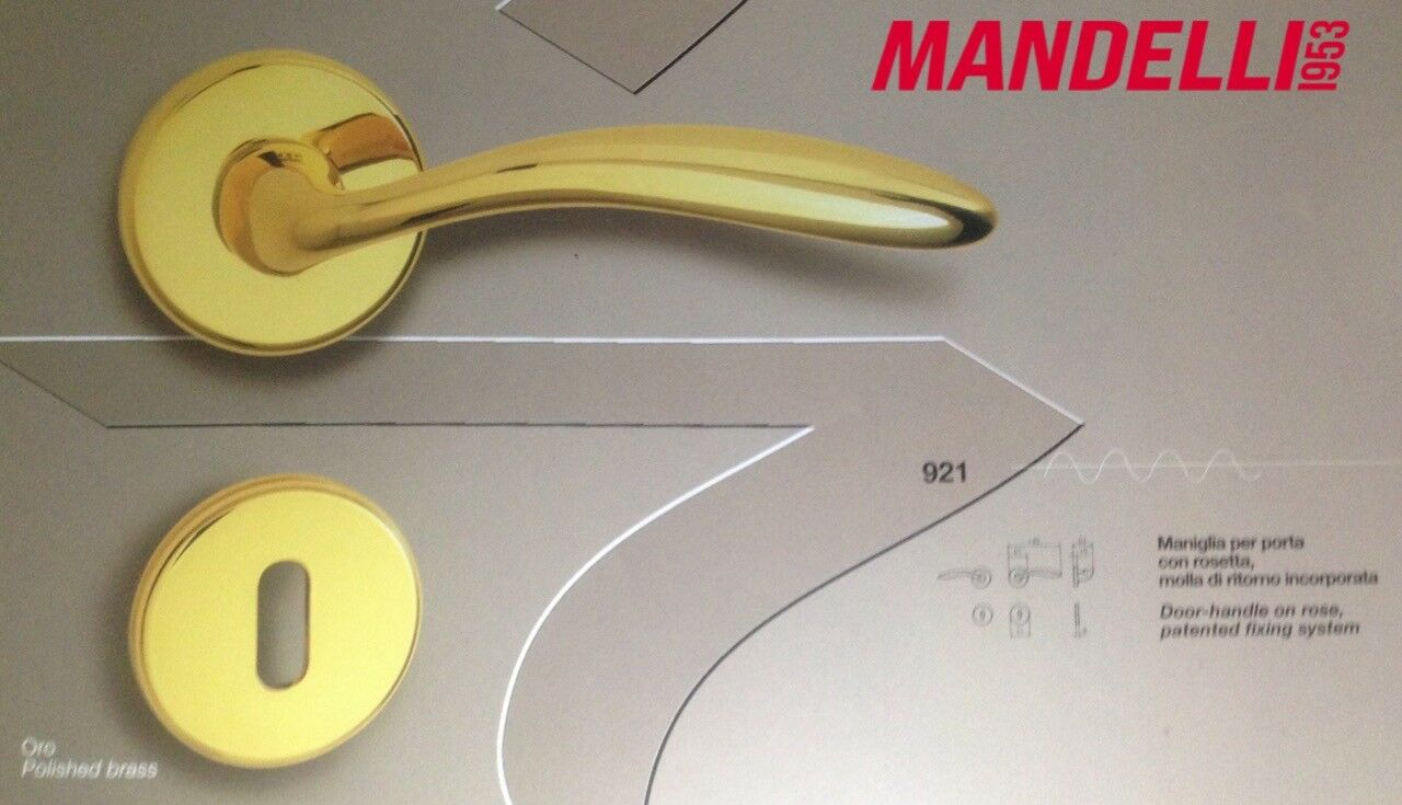 MANIGLIA PER PORTA MANDELLI SUI' 921 ORO design Takahide Sano PER PORTE INTERNE