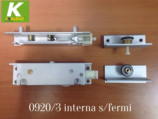 GUARNITURA 0920/3 KOBLENZ PER ANTA INTERNA SCORREVOLE PORTATA KG.50