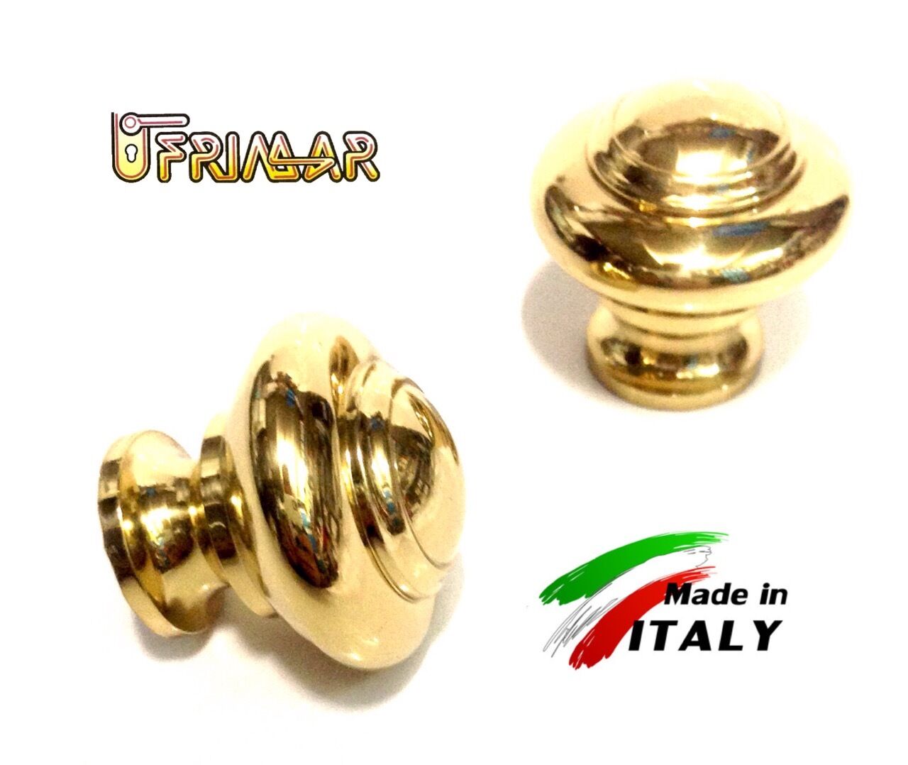 POMELLO PER MOBILE CASSETTO ANTE D.mm.20 POMOLO IN OTTONE LUCIDO TORNITO