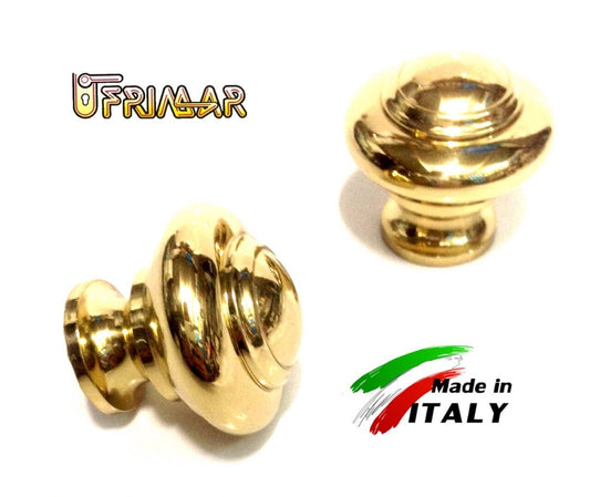 POMELLO PER MOBILE CASSETTO ANTE D.mm.20 POMOLO IN OTTONE LUCIDO TORNITO