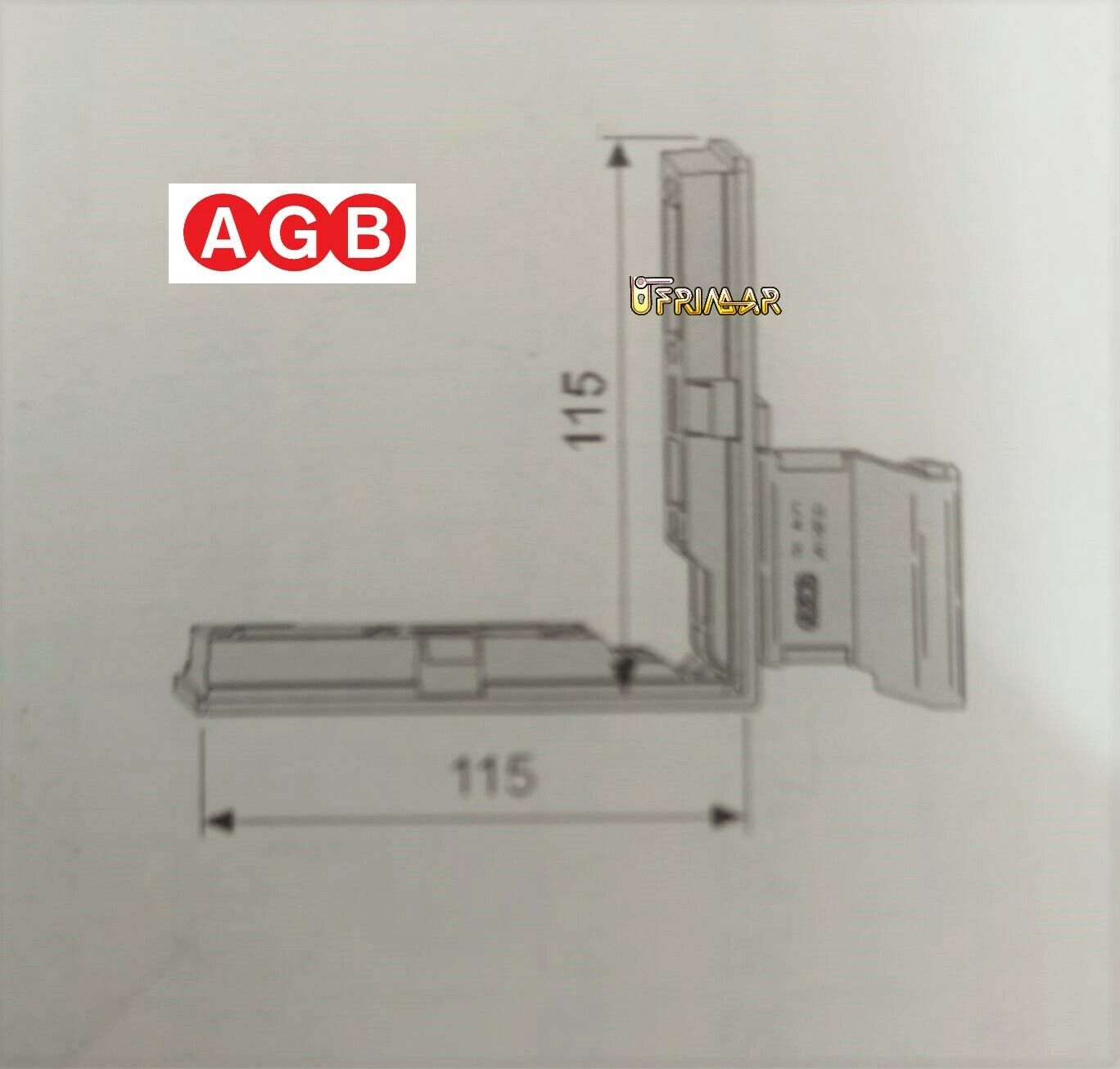 Cerniera angolare Dx AGB A340263601 finestra anta ribalta 00349506 battuta20