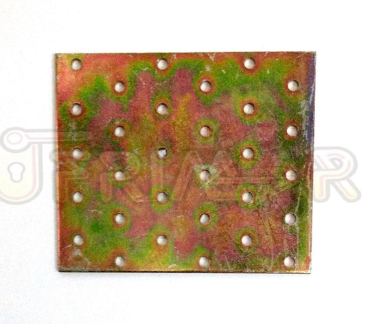 PIASTRA IN METALLO RETTANGOLARE DRITTA mm.120x100 PER TRAVI E COPERTURE IN LEGNO