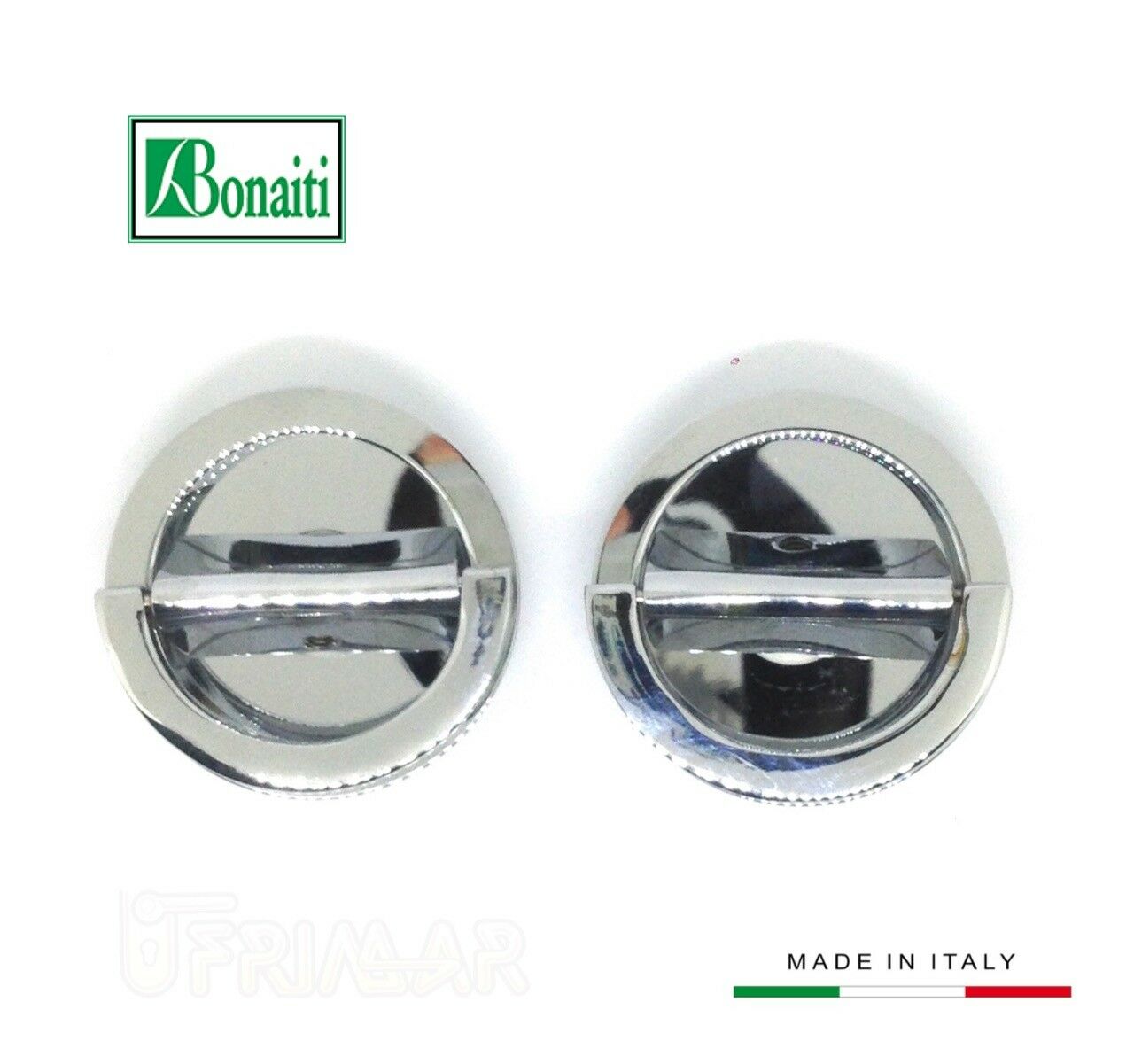 Kit maniglie incasso Bonaiti MTA doppio anello girevole Cromo Lucido D.mm.48