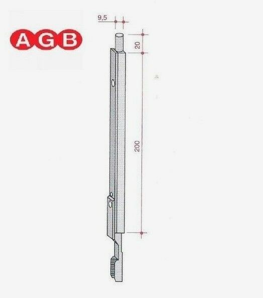 TERMINALE SUPERIORE SICURTOP AGB 1686200 mm.200 CON PUNTALE F016900003 Front.16