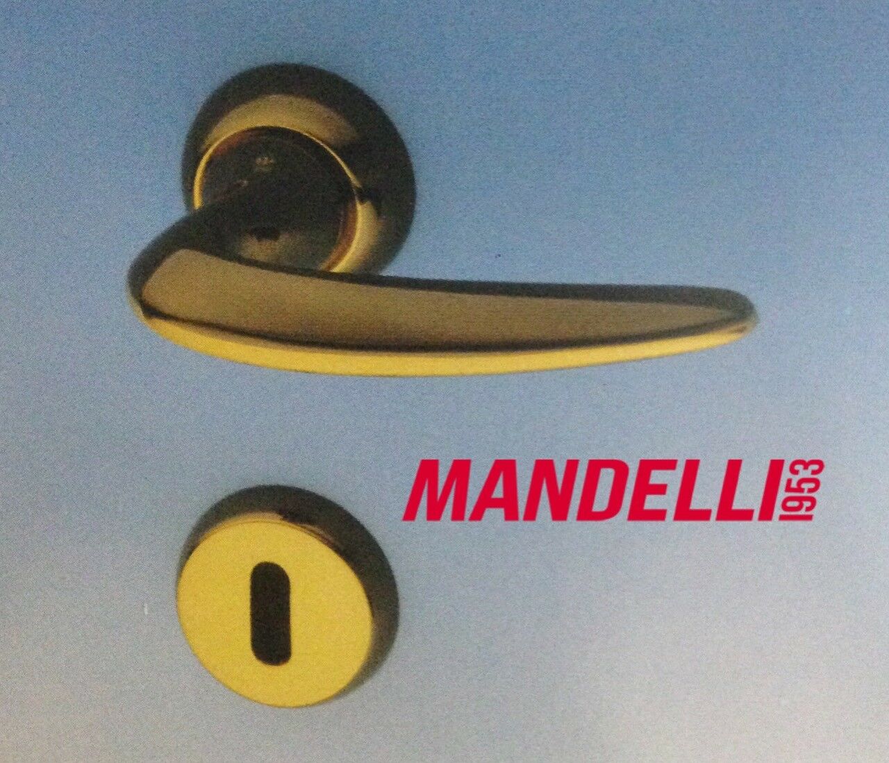 Maniglia Mandelli serie VENTO art. 401 Gold/Black per porte interne in legno