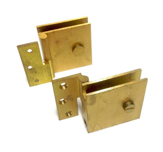 COPPIA CERNIERE CERNIERA PER ANTA VETRO da mm.6 IN OTTONE LATO SINITSTRO