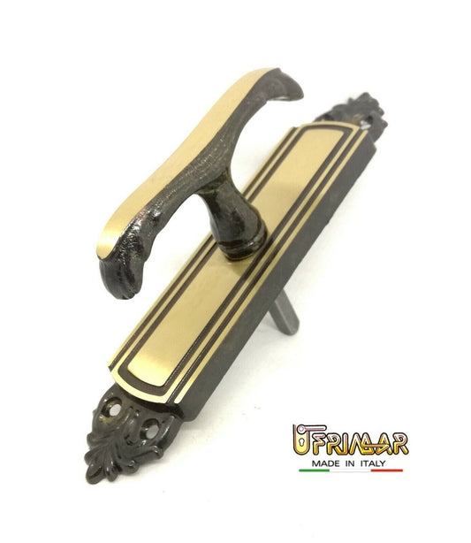 Cremonese maniglia finestra classica ottone bronzato mod. FIORELLA gratz + Q.7