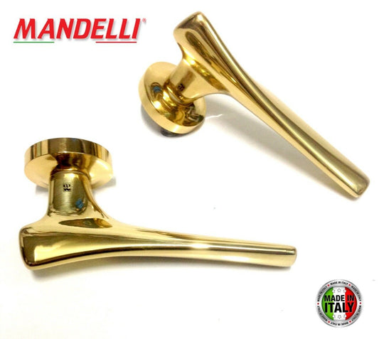 MANIGLIA PER PORTA MANDELLI serie AZIMUT 3011 ORO LUCIDO design Paolo Nava