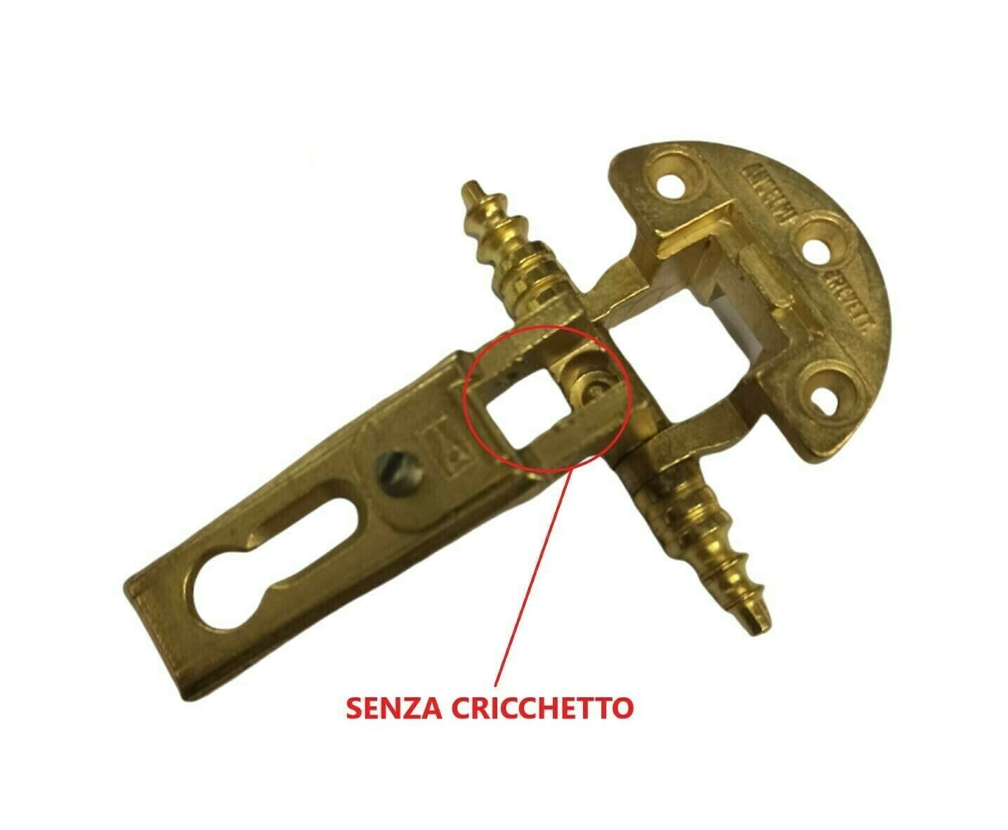 CERNIERE ANSELMI 255 SENZA CRICCHETTO FORO mm.27x13 ORO CERNIERA GAMBO H.68