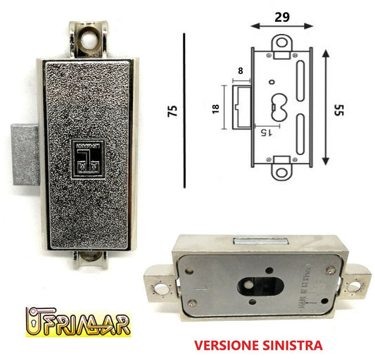 SERRATURA ASTE ROTANTI MLM LEHMANN 147000152 sinistra SERRATURA MOBILI ANTICHI