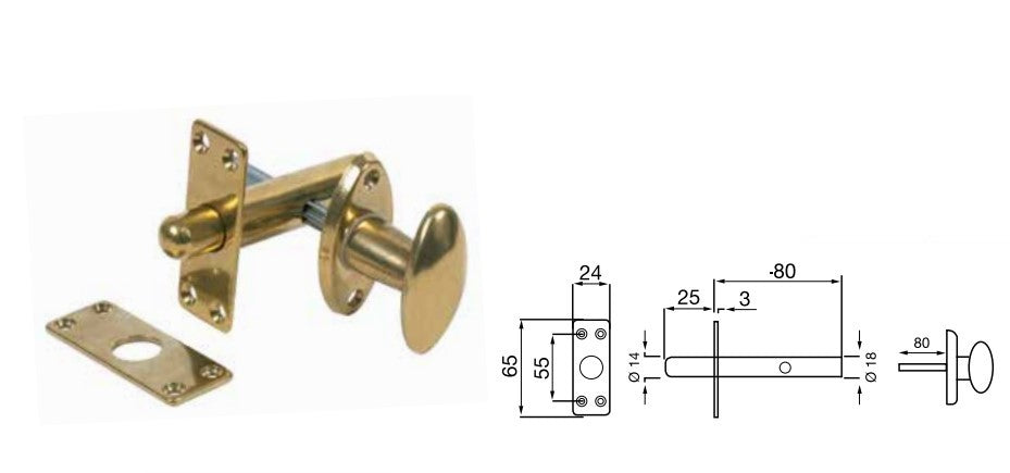 CHIUSURA CATENACCIO A CREMAGLIERA CON POMOLO OTTONE AD INCASSO PER PORTE LEGNO